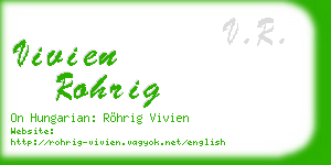 vivien rohrig business card